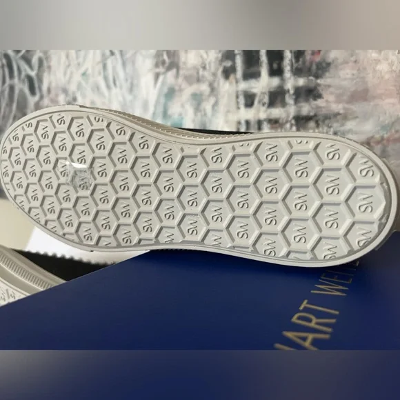 NEVER WORN STUART WEITZMAN Pearl Laced High-Top Sneaker - Picture 12 of 14